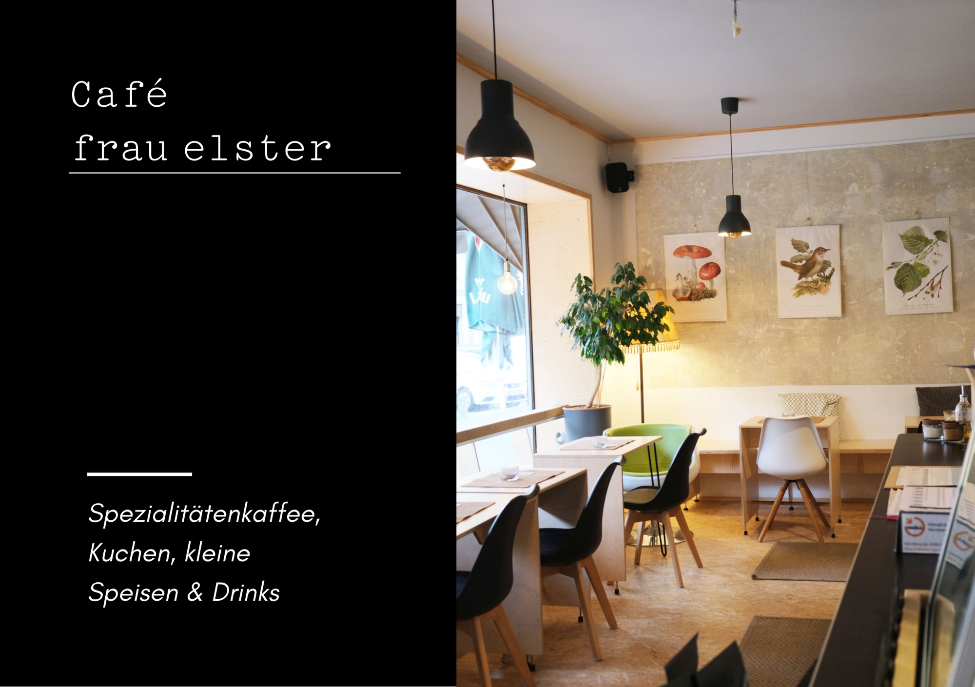 Karte Café frau elster Titelbild